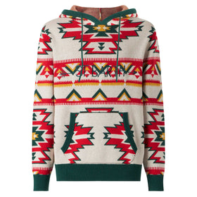 Man hooded knit with ethnic pattern - MC2 Saint Barth