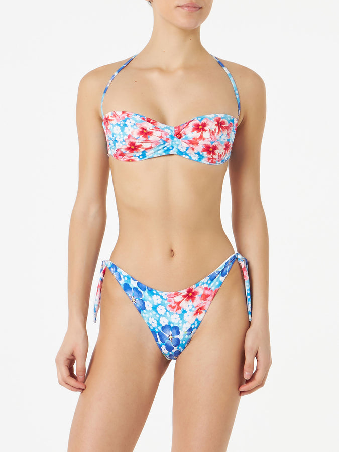 Mc2 Saint Barth Bikini donna a fascia con stampa fiori