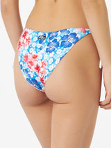 Slip da bagno da donna sgambato con stampa fiori