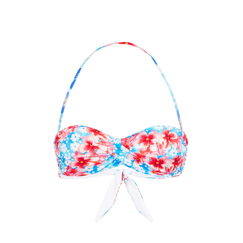 Woman bandeau top with flower print