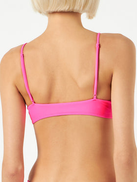 Woman fluo pink bralette swimsuit - MC2 Saint Barth