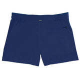 Solid blue navy swim shorts