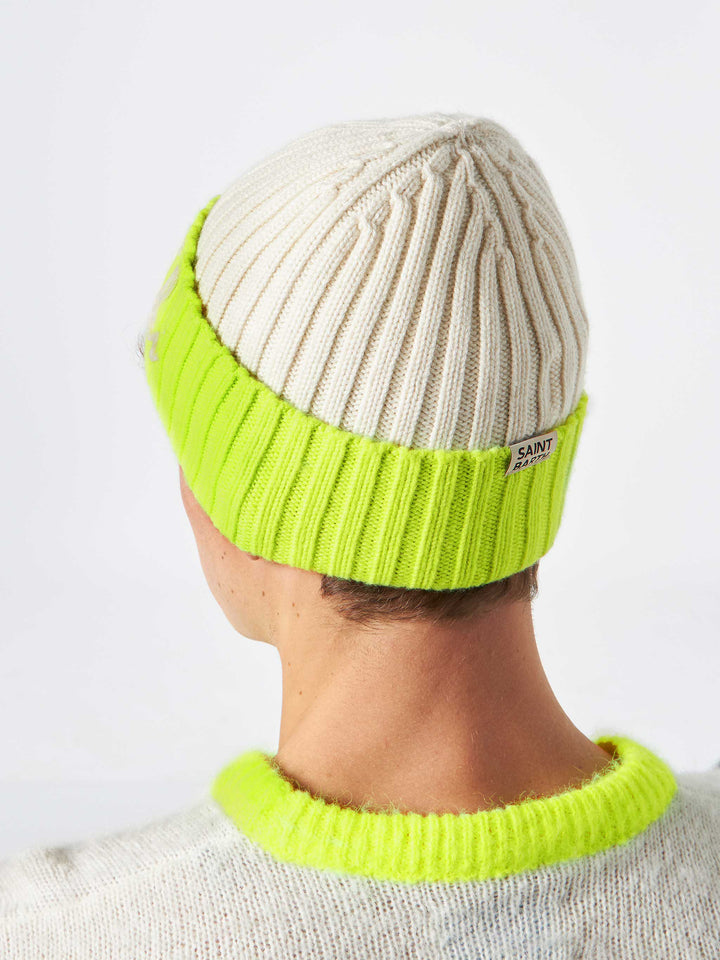 Man knit beanie with Apres ski embroidery - MC2 Saint Barth