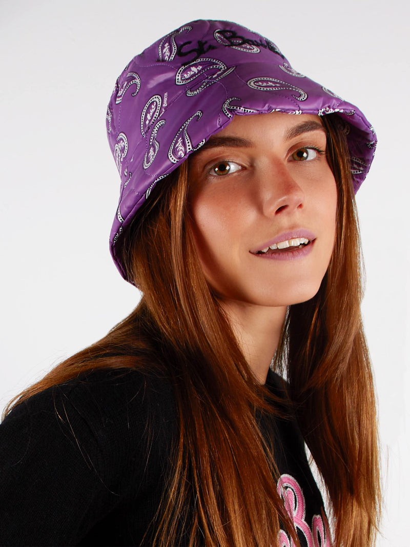 Cappello da donna modello pescatore con stampa paisley