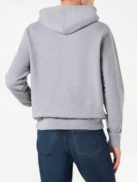 Man cotton hooded grey sweatshirt - MC2 Saint Barth