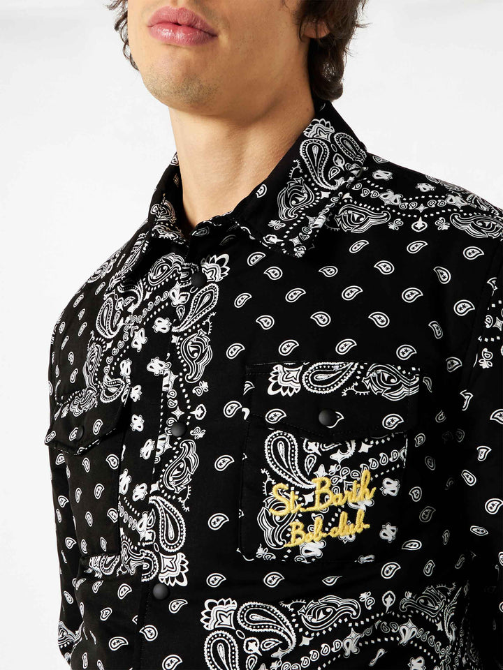 Overshirt Chalet with pocket and St. Barth Bob Club embroidery - MC2 Saint Barth