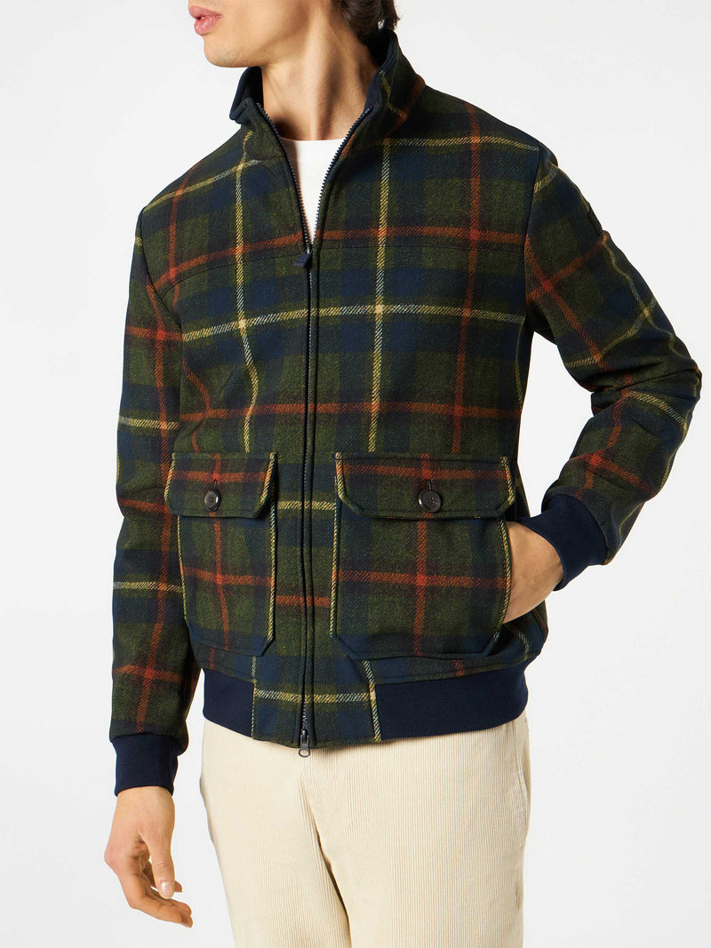 Herren-Thermojacke mit Tartan-Print