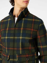 Man thermo jacket with tartan print