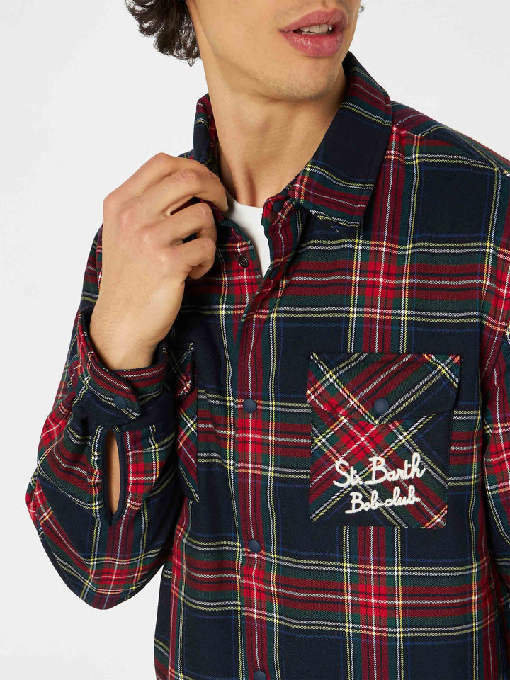 Overshirt Chalet with pocket and St. Barth Bob Club embroidery - MC2 Saint Barth