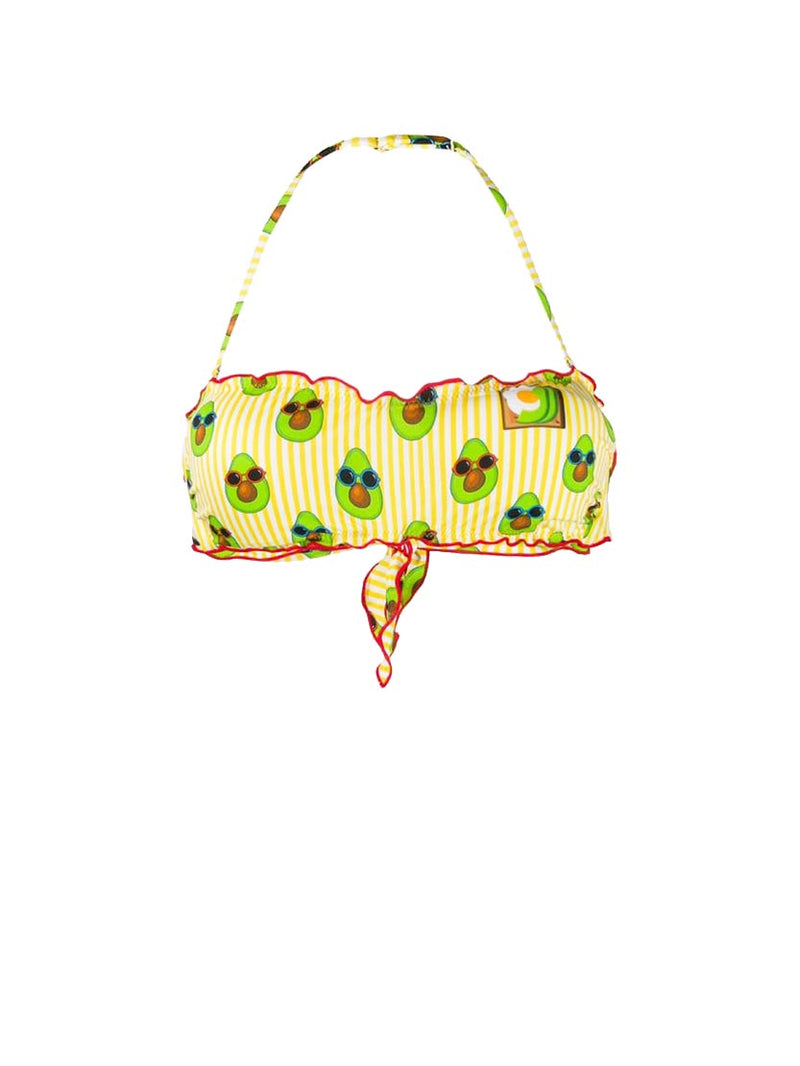 Bandeau-Oberteil mit Avocado-Print