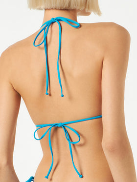 Woman turquoise triangle top swimsuit - MC2 Saint Barth