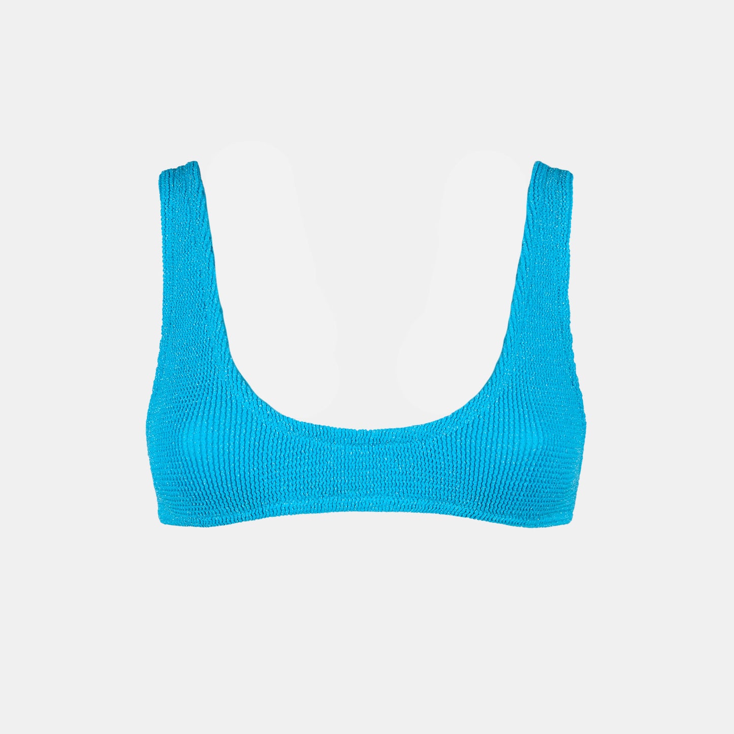 Woman light blue lurex crinkle bralette swimsuit - MC2 Saint Barth