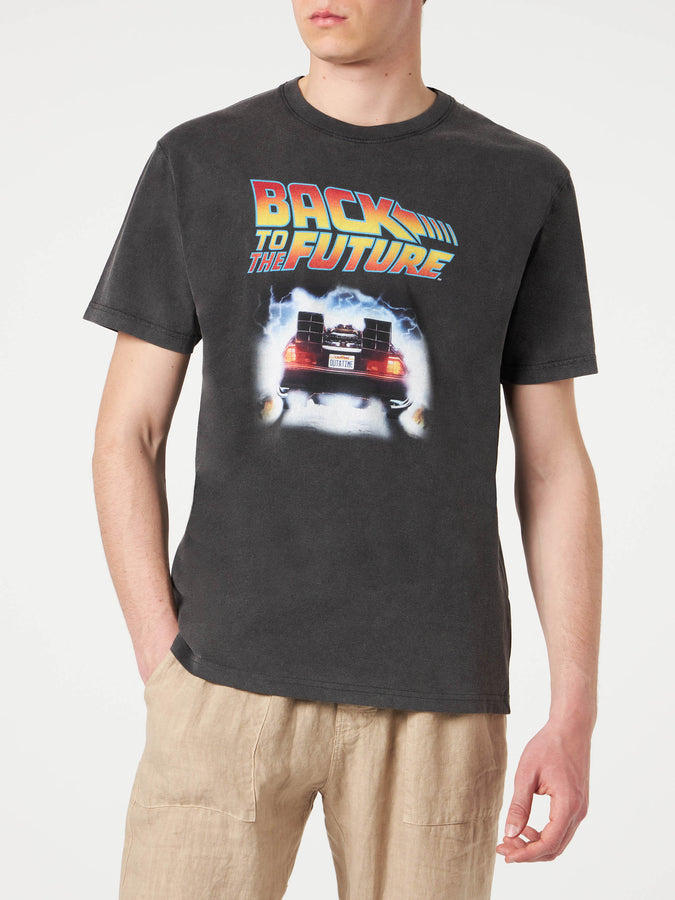 Mc2 Saint Barth T-shirt da uomo in cotone con stampa frontale Back to the Future | RITORNO AL FUTURO EDIZIONE SPECIALE