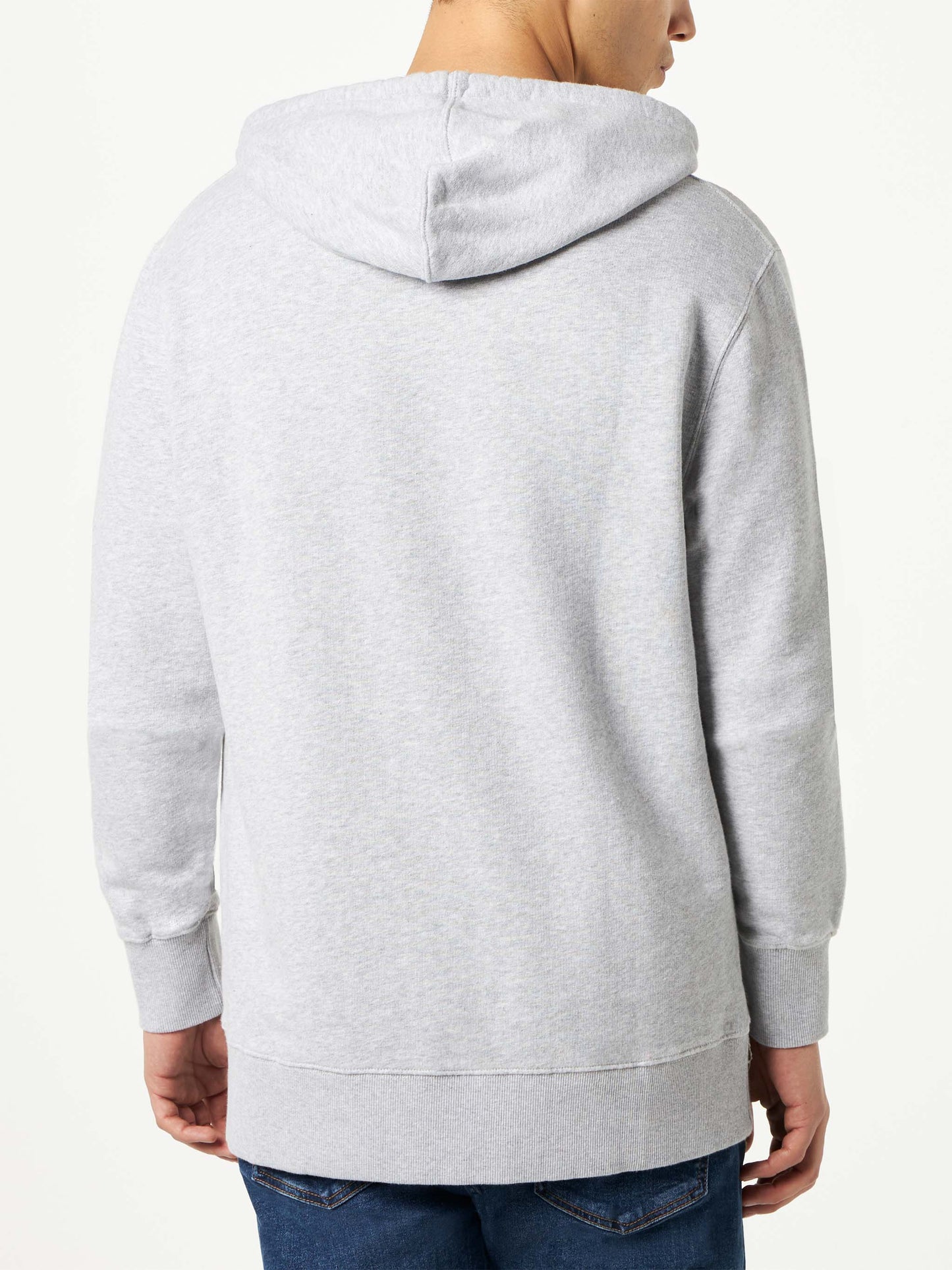 Man cotton hooded sweatshirt with patch - MC2 Saint Barth