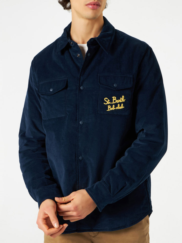 Overshirt Chalet with pocket and St. Barth Bob Club embroidery - MC2 Saint Barth