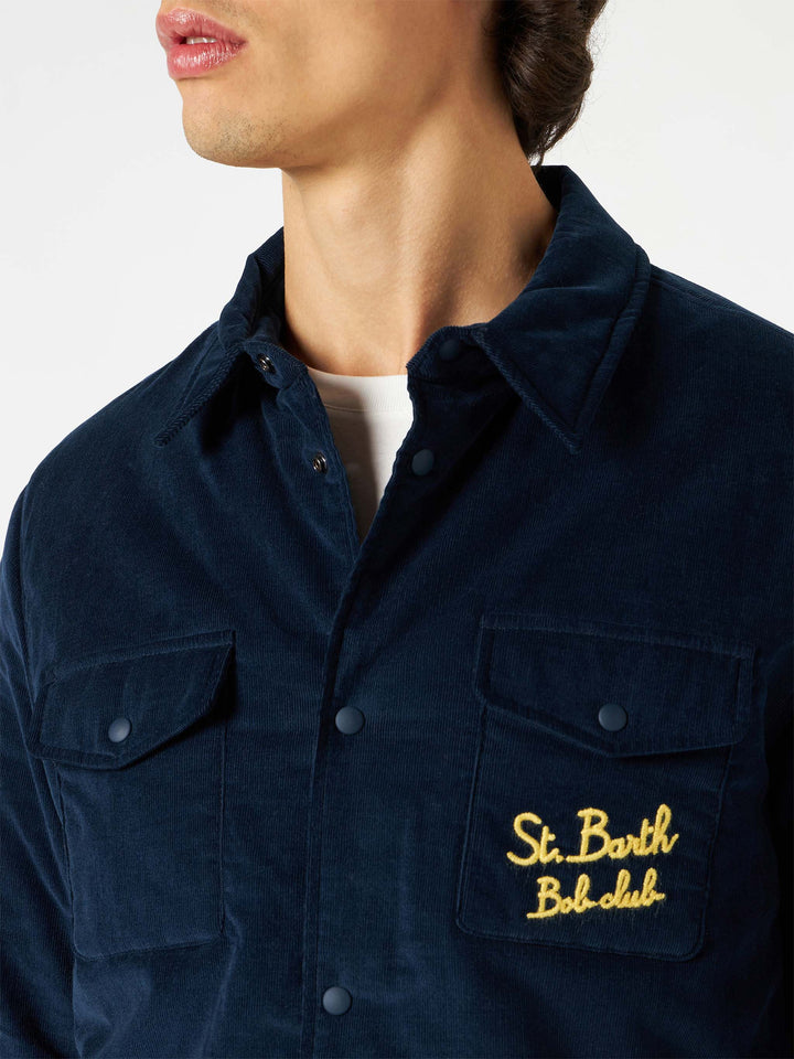 Overshirt Chalet with pocket and St. Barth Bob Club embroidery - MC2 Saint Barth