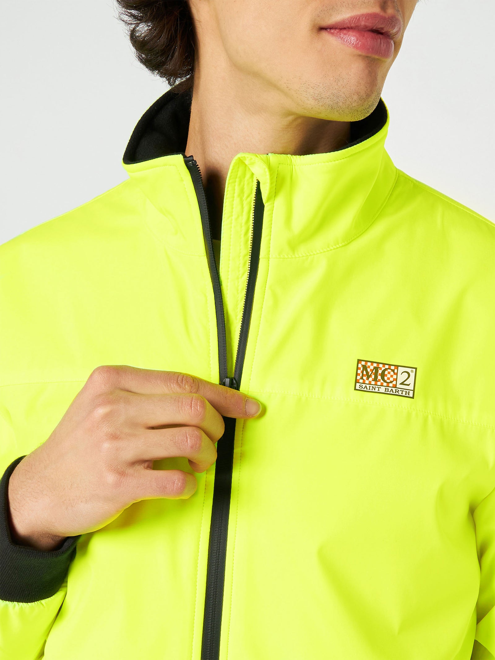 Maus & Hoffman Mens Bright orders Canary Yellow Full Zip Rain Bomber Jacket M