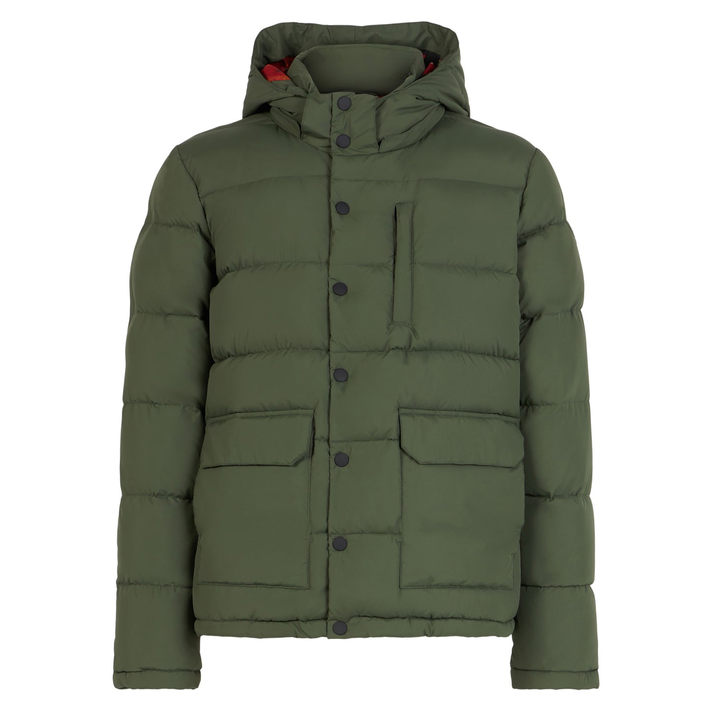 Man hooded down padded jacket Baxter with ethnic print - MC2 Saint Barth