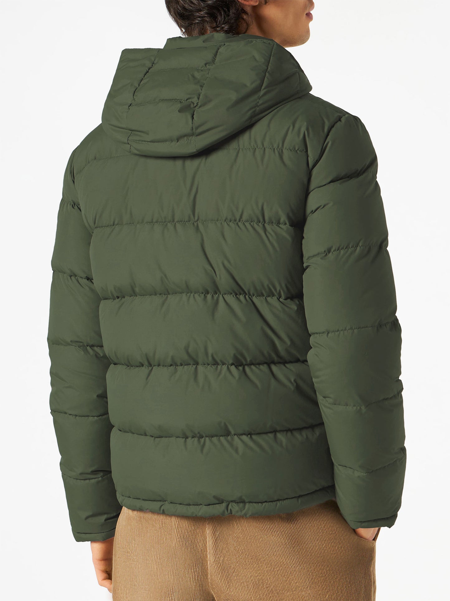 Man hooded down padded jacket Baxter with ethnic print - MC2 Saint Barth