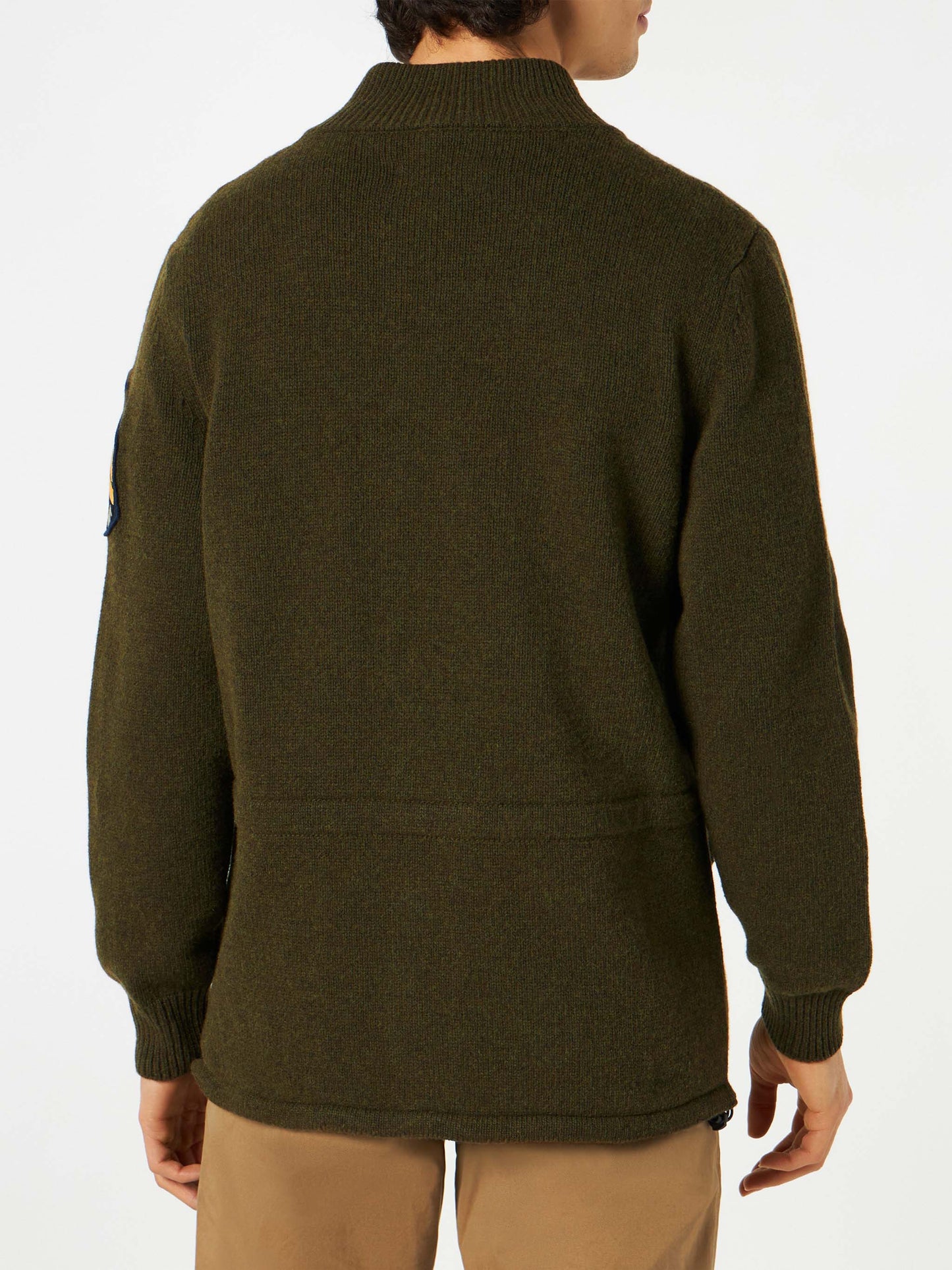 Knitted field jacket with patch - MC2 Saint Barth
