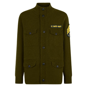 Knitted field jacket with patch - MC2 Saint Barth
