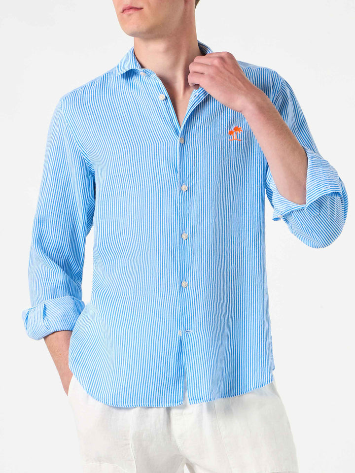 Man striped linen Pamplona shirt - MC2 Saint Barth
