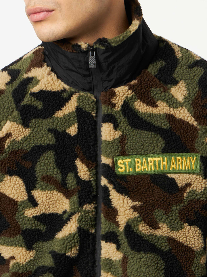 Sherpa jacket with patch - MC2 Saint Barth