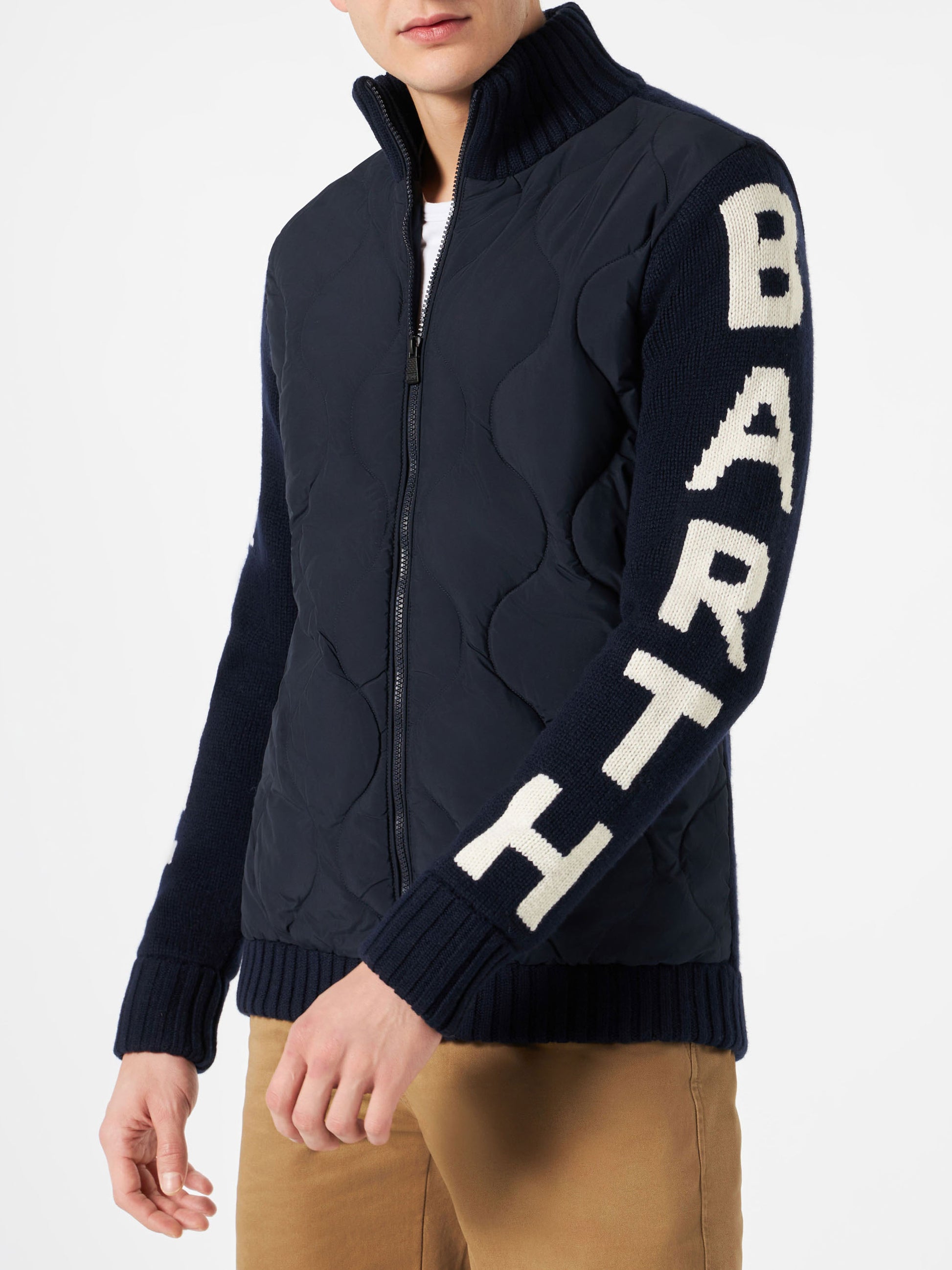 Man blue padded jacket - MC2 Saint Barth