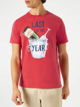 Rotes T-Shirt mit „Last Year“-Print
