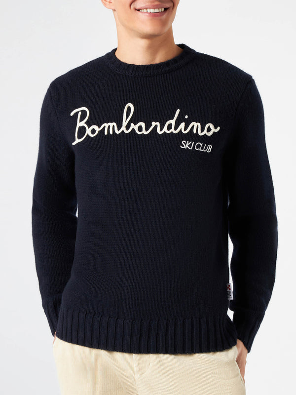 Blended cashmere sweater Bombardino ski club embroidery