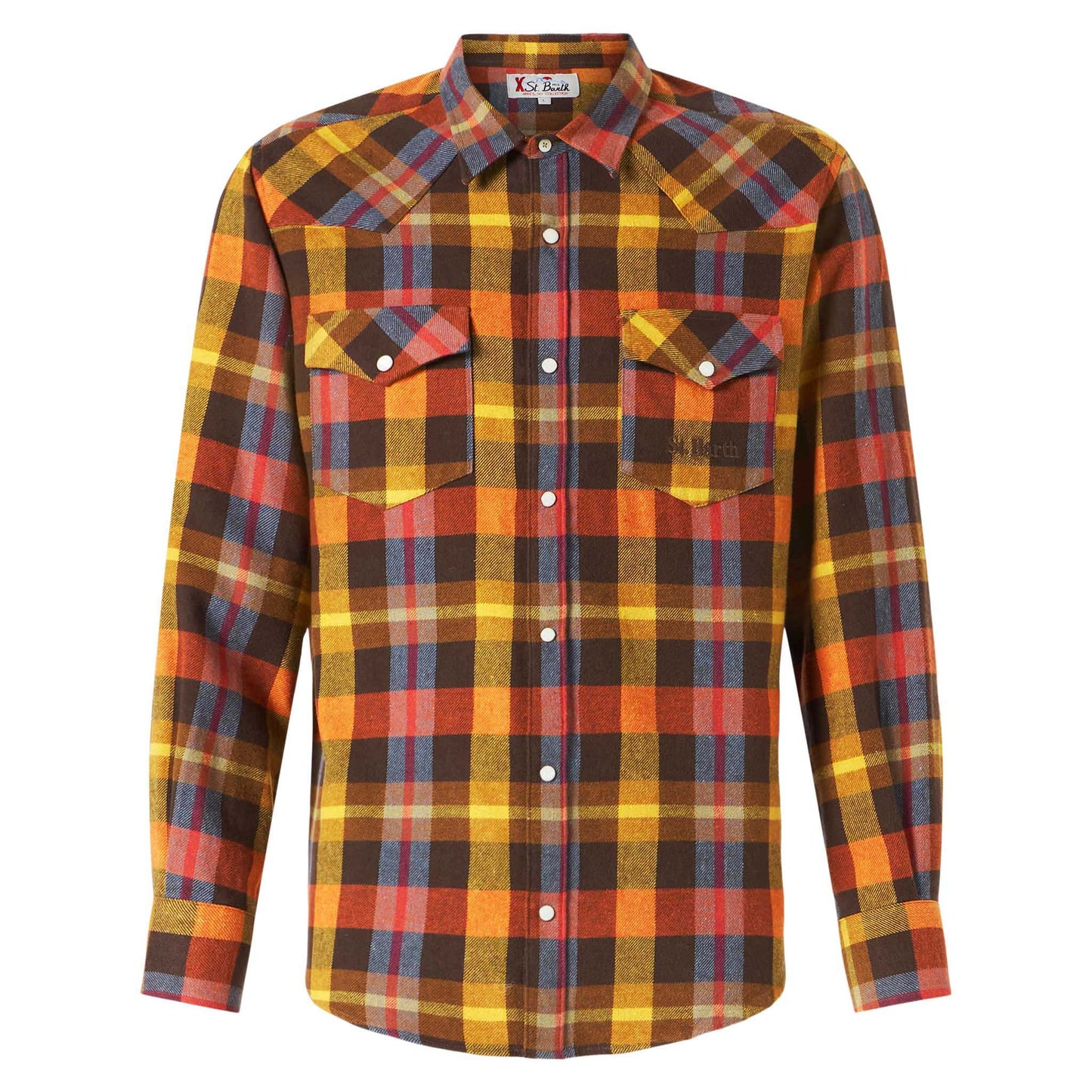 Man shirt with yellow tartan - MC2 Saint Barth