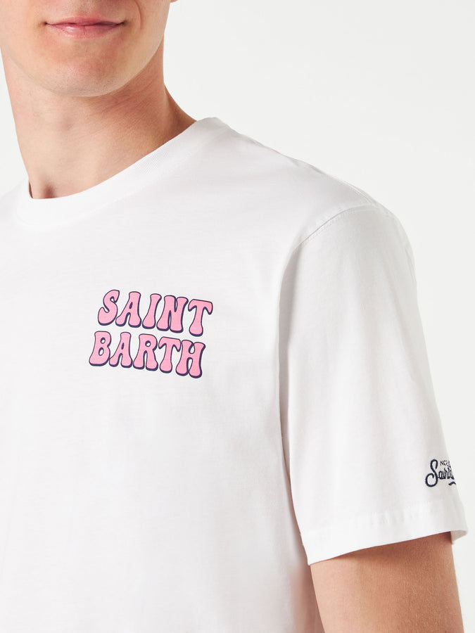 Mc2 Saint Barth T-shirt da uomo in cotone con stampa St. Barth Island