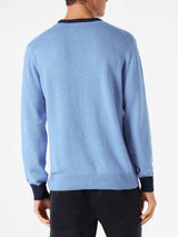 Man light blue sweater with Tequila à gogo embroidery