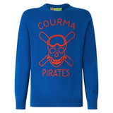 Maglia da uomo blu con ricamo Courma Pirates