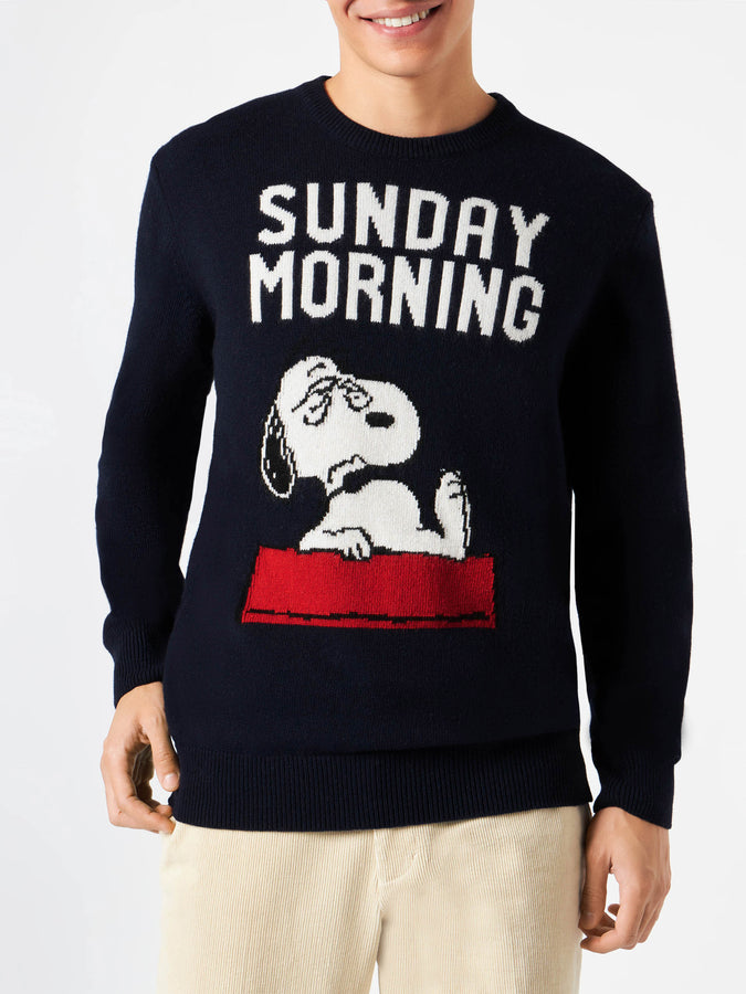 Mc2 Saint Barth Maglia da uomo con stampa Snoopy Sunday Morning | SNOOPY - EDIZIONE SPECIALE PEANUTS™