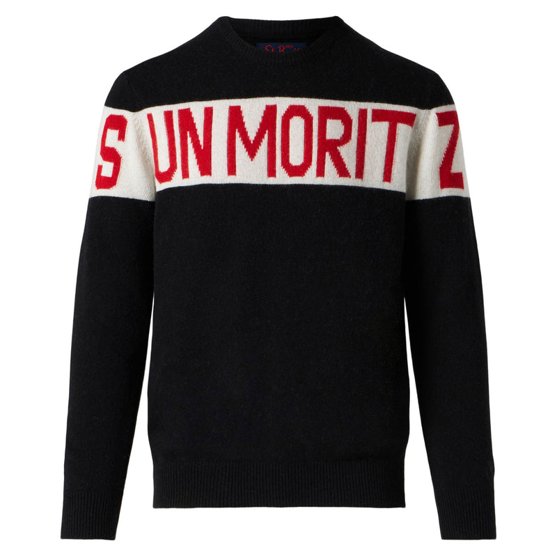 Man sweater with Sun Moritz print