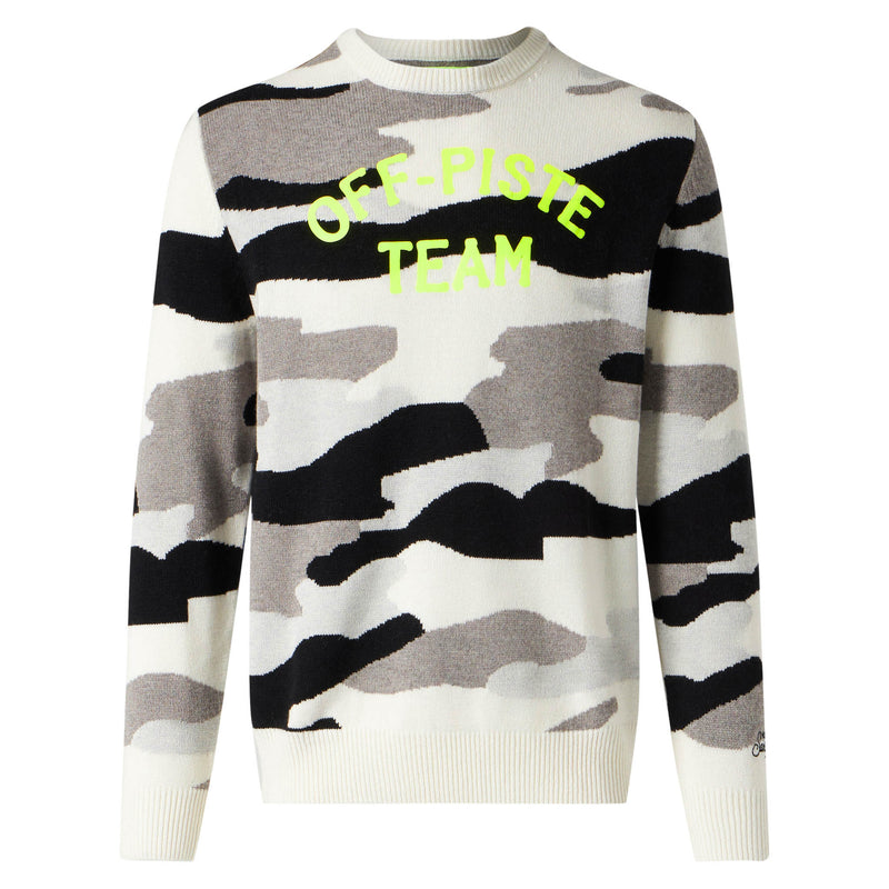 Herrenpullover mit Off-Piste-Team-Camouflage-Print