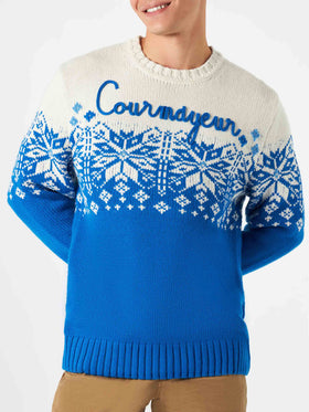 Man crewneck sweater with Courmayeur embroidery - MC2 Saint Barth