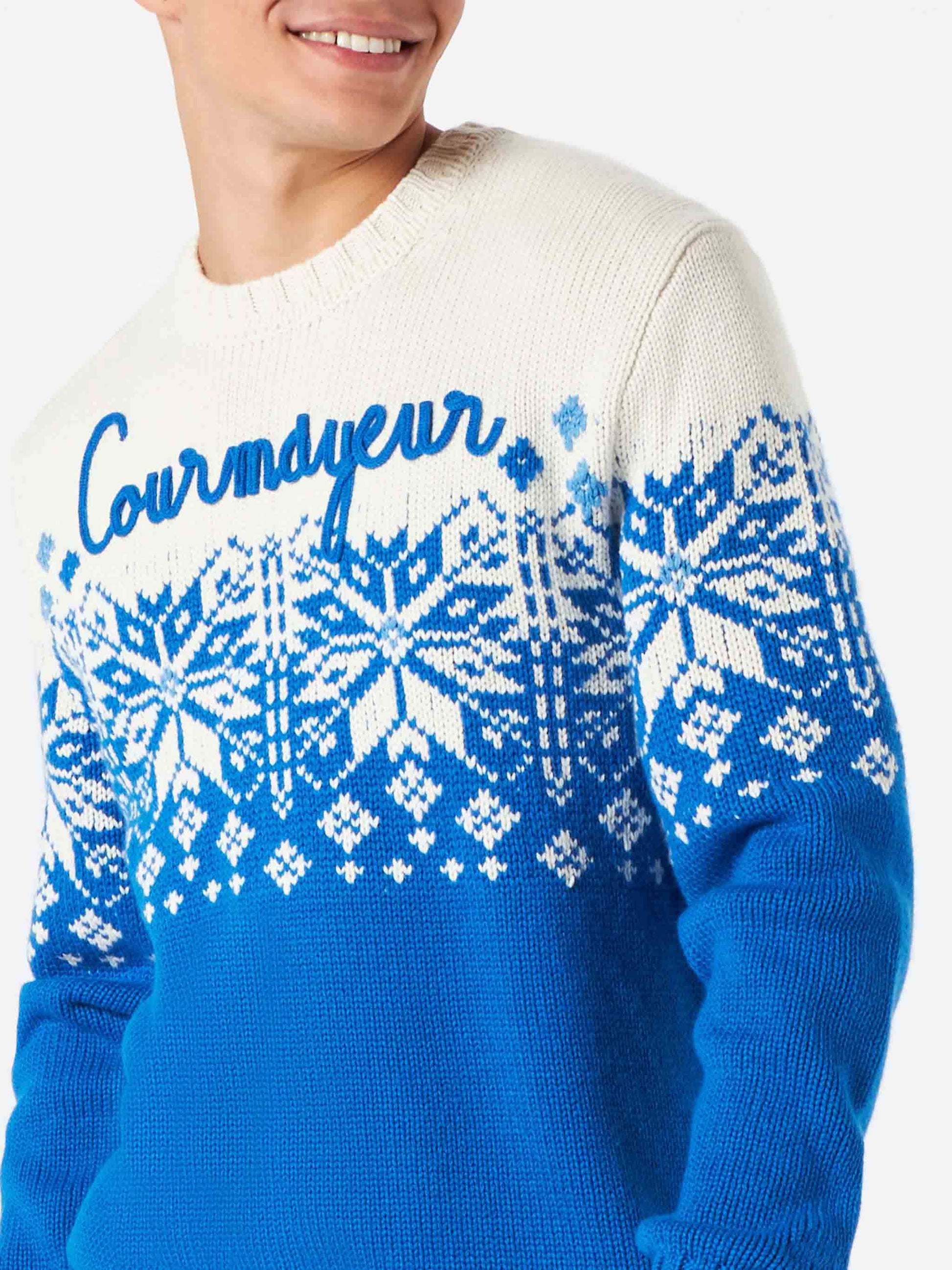 Man crewneck sweater with Courmayeur embroidery - MC2 Saint Barth