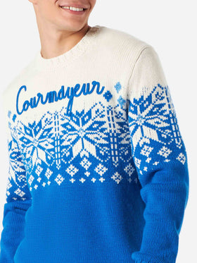 Man crewneck sweater with Courmayeur embroidery - MC2 Saint Barth