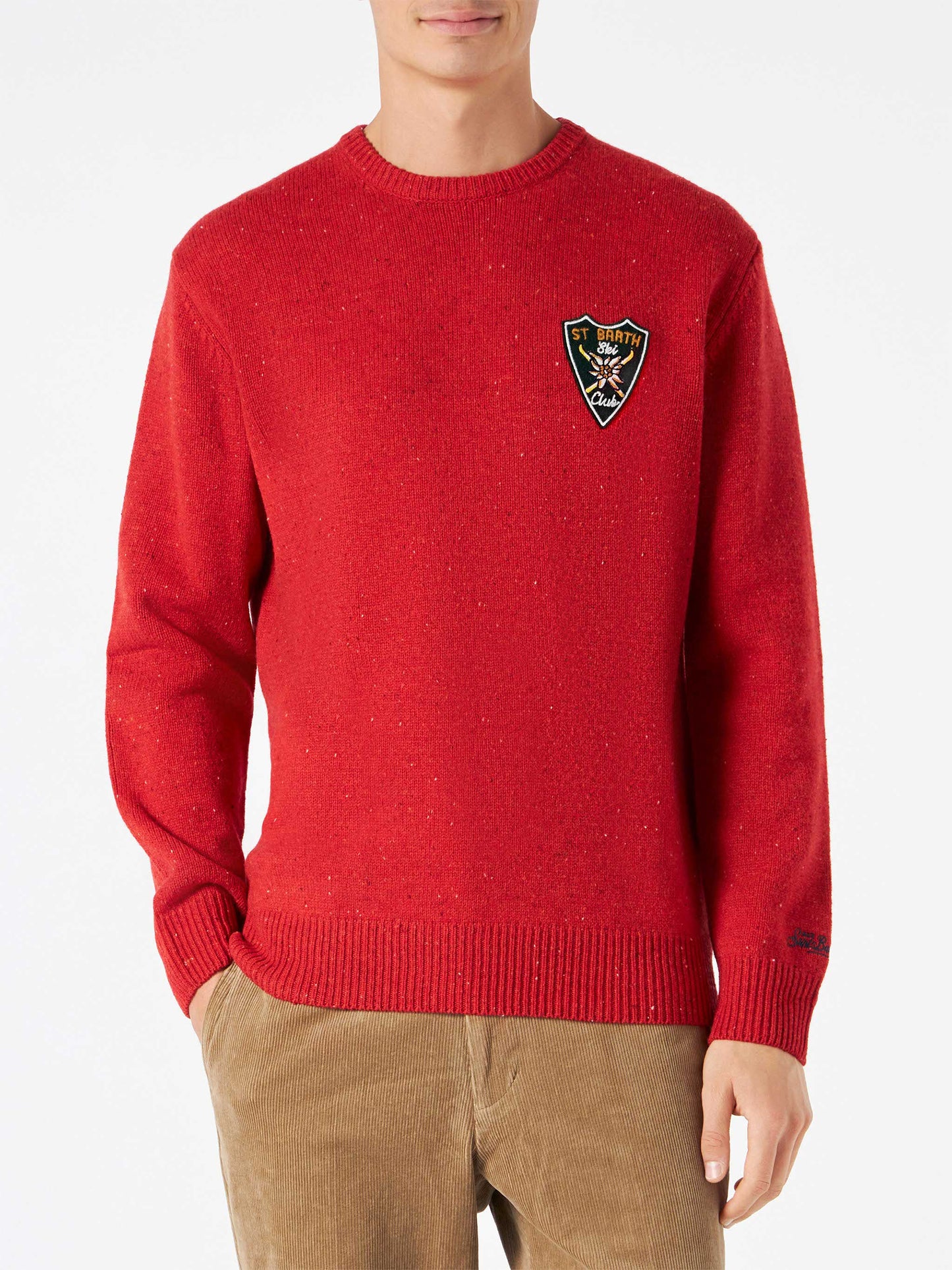 Maglione da uomo rosso