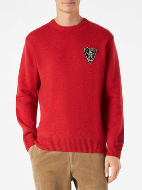 Maglione da uomo rosso