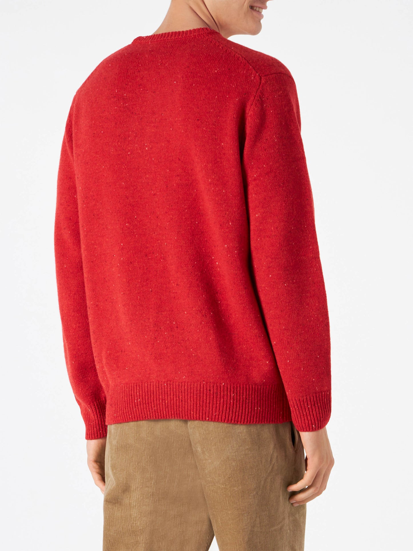 Maglione da uomo rosso