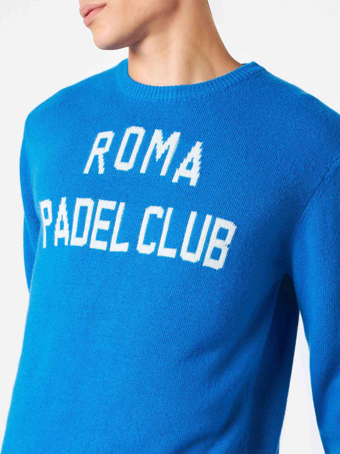 Mc2 Saint Barth Maglia da uomo con stampa jacquard Roma Padel Club