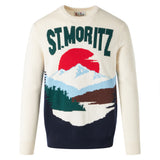 Maglia da uomo con stampa cartoline di St.Moritz