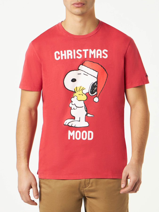 Mc2 Saint Barth T-shirt da uomo in cotone pesante con stampa Snoopy | Edizione speciale Peanuts™