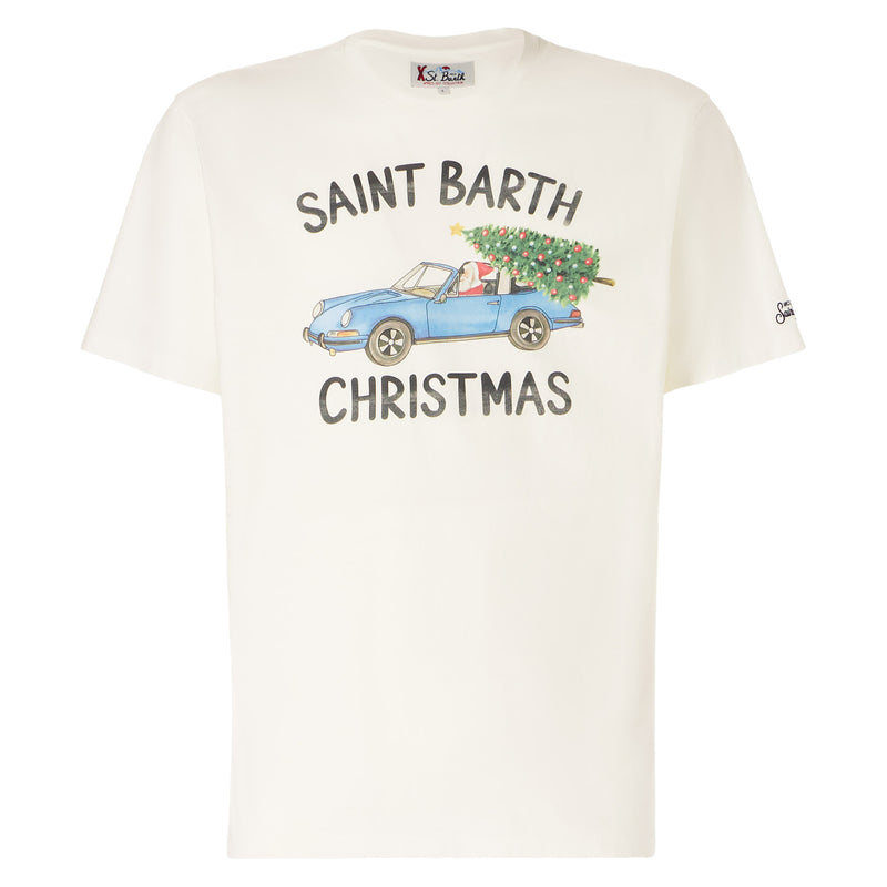 T-shirt da uomo con stampa Babbo Natale