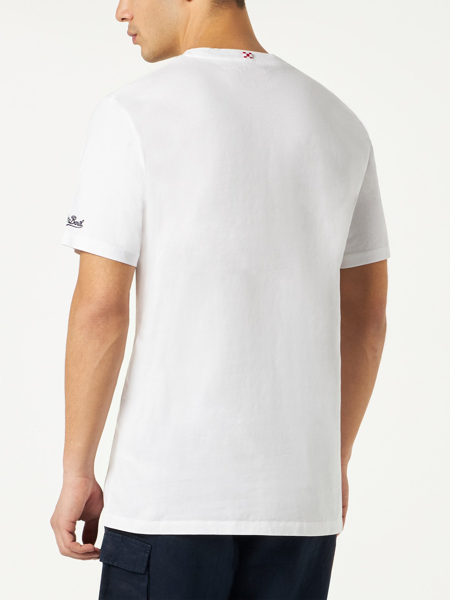 Man cotton t-shirt with Gin print | GIN MARE SPECIAL EDITION - MC2 Saint Barth