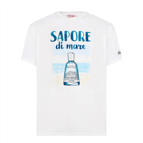 Man cotton t-shirt with Gin print | GIN MARE SPECIAL EDITION - MC2 Saint Barth