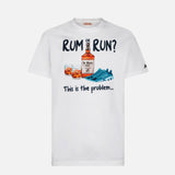 T-shirt da uomo in cotone con stampa Rum or Run